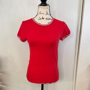 Forever 21 Red Crewneck Short Sleeve T-Shirt Women's size Small